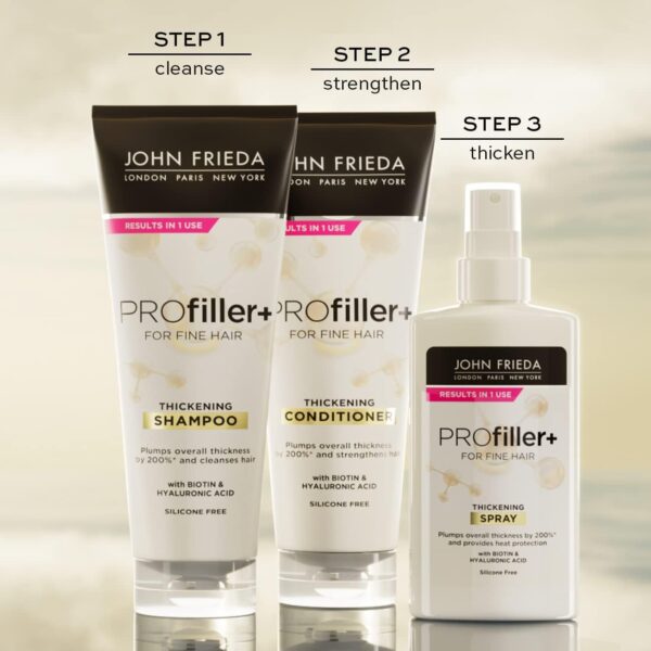 John Frieda PROfiller+ Thickening Spray with Heat Protection for Thin, Fine Hair, 150ml