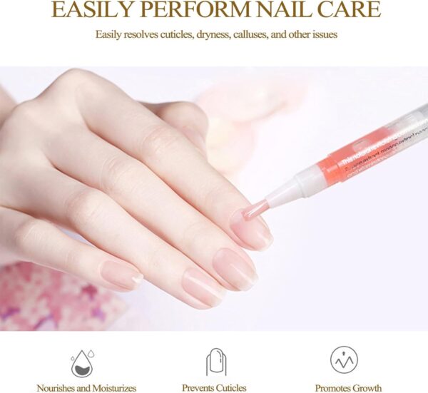 14Pcs Cuticle Oil Pen for Nails,Natural Ingredients Nail Nutrient Oil Pen for Nail Growth Care,Mixed Flavors Come With Soft Brush Nail Treatments Prevent Dry Cracking and Hangnails,Deep Nourishment