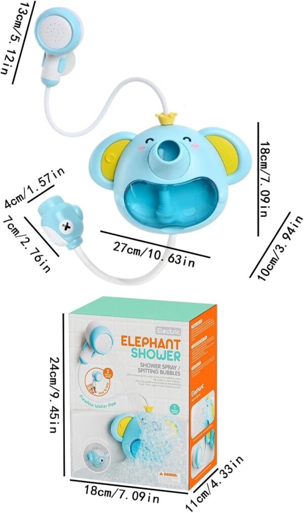 Elephant Shower Toy, Bath Bubble Toy, Water Pump Toy, Bathtub Sprayer Toys, Trunk Spout Rinser Bathtub Sprayer, Fun Bubble Maker For Travel Bathtubs And Baby Bath Time