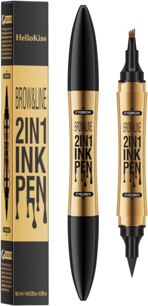 Microblading Pencil with 4 Fine Microfork Tips - Long-Lasting Waterproof, Smudge-Proof Eyebrow Shaping Tool for Natural Eyebrow Shaping (Dark Brown)