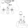 Wasserrhythm Bath Mixer Taps with Shower Attachment Victorian Traditional Telephone Bathroom Bathtub Filler Tap Deck Mounted Cross Dual Handle Handhled Shower
