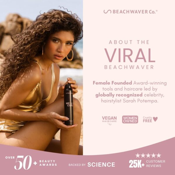 The Beachwaver Co. Haircare Braid Balm Pre-Braid Prep - Full Size (4 Fl Oz) | Frizz-Taming Hair Primer Foam | Strengthen and Reduce Flyaways with HiX Vegan Bond Multipliers | For All Hair Types