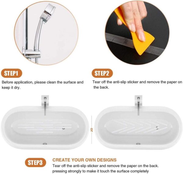 Ruitena - 36pcs Non-Slip Strip Stickers, Anti Slip Grip Stickers Non Slip Strips Pad Bathtub Flooring Safety Tape Mat for Bath Shower (20mm * 200mm)