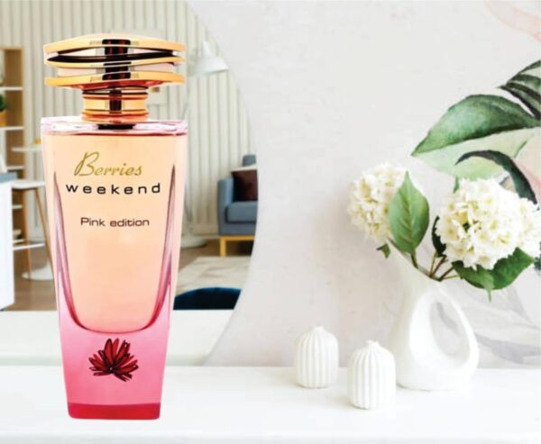 Sapphire’s choice - Berries Weekend Pink Edition | Berries Weekend + Deodorant Spray 50ml Eau De Parfum for Women 100ml | Iris, Peach and Floral Fragrance Perfume | Berries Weekend Perfume for Women