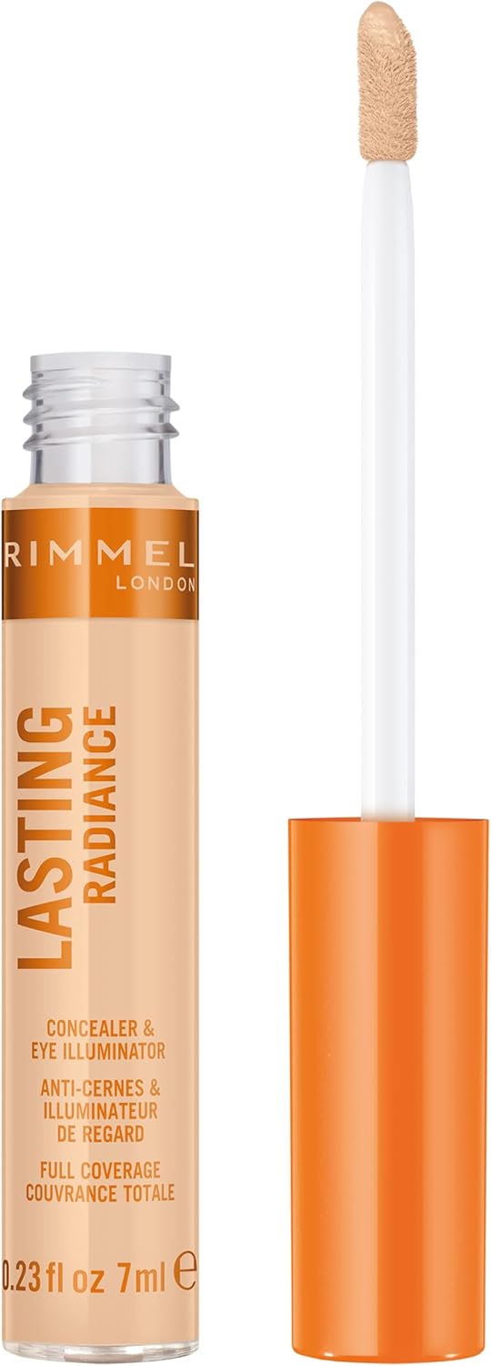 Rimmel Lasting Radiance Full Coverage Concealer and Eye Illuminator, 10 Ivory, 7ml