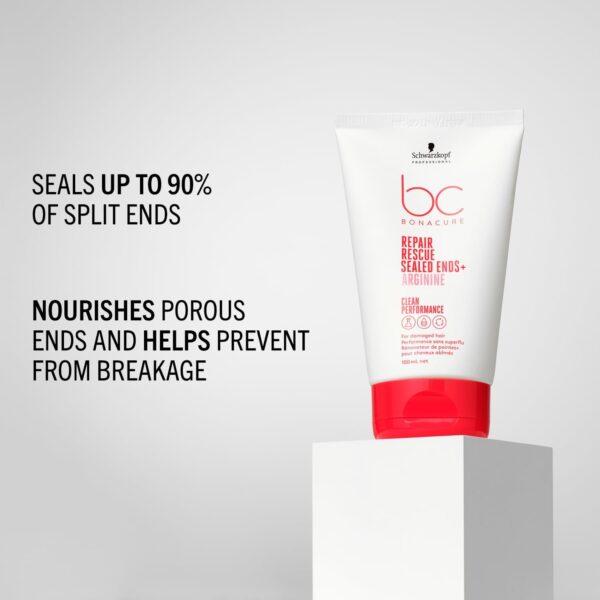 Schwarzkopf Professional Bonacure Repair Rescue Sealed Ends Intensive Cream Serum For Damaged Hair Vegan Care Complex Arginine Less Hair Breakage Stronger Hair Elasticity Improved Combability 100 ml