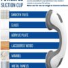 2 X Support Grab Handle - Suitable for Bath & Shower | Use As A Disability Aid, Safety Grip Rail with Suction Cup Fitting | Mobile Bathroom Support for Elderly, Children, No Fixings Needed, Anti Slip