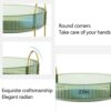 Bingobang Makeup Organiser 360 Rotating, Spinning 2 Tiers Skincare Cosmetic Organizer Acrylic Large, Tidy Storage Shelf for Perfume, Jewelery, Brush, Vanity Desk, Dresser, Bedroom, Bathroom (Green)