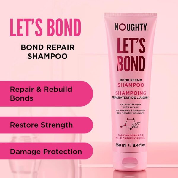 Noughty Let's Bond Repair Shampoo for Hair Repair, Restorative for Chemically Treated, Coloured and Damaged Hair, Reduce Breakage with Strength-Building for Healthier Hair, 250ml