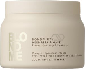 Schwarzkopf Professional BLONDME Bondfinity Deep Repair Mask Hair Treatment Strengthening Creating Bonds Smoothing And Protecting Porous Hair Hydrating And Softening 200 ml