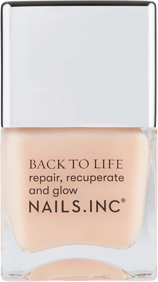 Nails.INC Back to Life Recovery Treatment, 2 in 1 Nail Treatment and Base Coat, Enriched with Oils to Renew and Repair Damaged Nails, Cruelty Free, Vegan