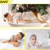 Zuvo Loofah Bath Sponge (4-Pack) – Soft & Durable Shower Puffs for Deep Exfoliation – Unisex Body Scrubber, Eco-Friendly and Skin-Safe, Assorted Colours.