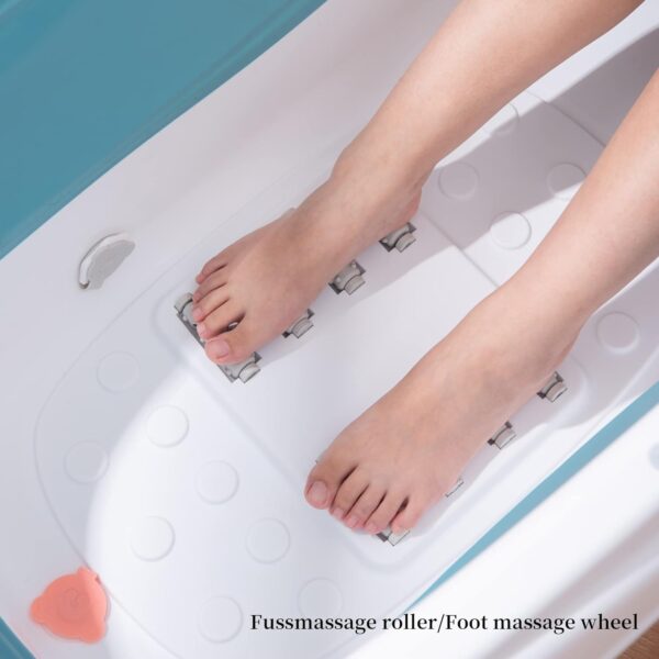 61a-q0JDKyL._AC_SL1500_.jpg Schwänlein® Foldable Adult Bathtub, Portable Bathtub Adult, Folding Bathtub 158X62X52cm Large with Lid and Soap Box (158cm Blue)