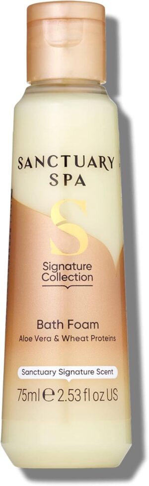 Sanctuary Spa Bubble Bath Foaming Bath Soak, Bath Cream, with Wheat Proteins and Aloe Vera, Vegan and Cruelty Free, 75ml, Orange