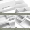 BTGGG Makeup Organiser Cosmetics Skincare Storage with Drawers Beauty Organiser for Vanity Jewelry Organizer Multifuctional Make Up Storage Box for Dressing Table Bedroom Bathroom, White