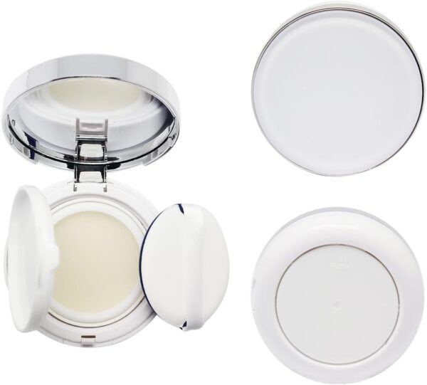 SelfTek Empty Foundation Puff Box Air Cushion Container for DIY BB/CC Cream Liquid Foundation with Mirror and Sponge Puff