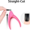 JeoPoom Nail Clipper, Acrylic Nail Tips Cutter, Professional Manicure Pedicure Trimmer Nail Care Tools(Pink)