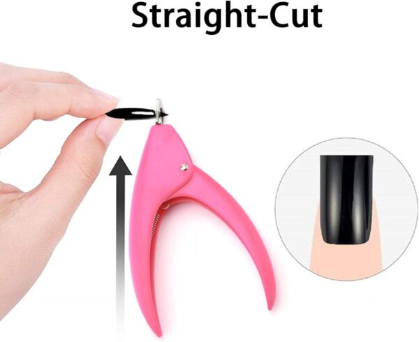 JeoPoom Nail Clipper, Acrylic Nail Tips Cutter, Professional Manicure Pedicure Trimmer Nail Care Tools(Pink)