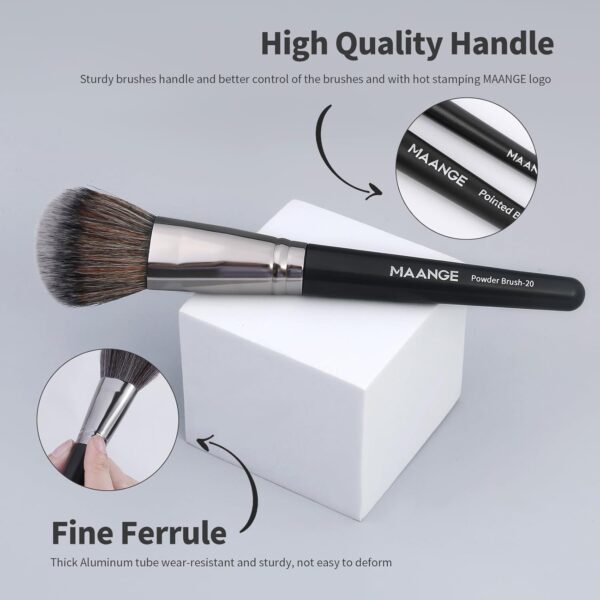 MAANGE Makeup Brushes 30 Pcs Professional Makeup Brush Set for Foundation Blending Powder Blush Concealers Eyeshadow, 5 Products Included, Black,