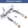 Thermostatic Bath Shower Mixer, Bevankly Exposed Thermostatic Shower Mixer Taps Valve Anti Scald Tap, Deck Mounted Bath Shower Mixer Bar with Anti-Scald Control Valve, Brass, 180mm