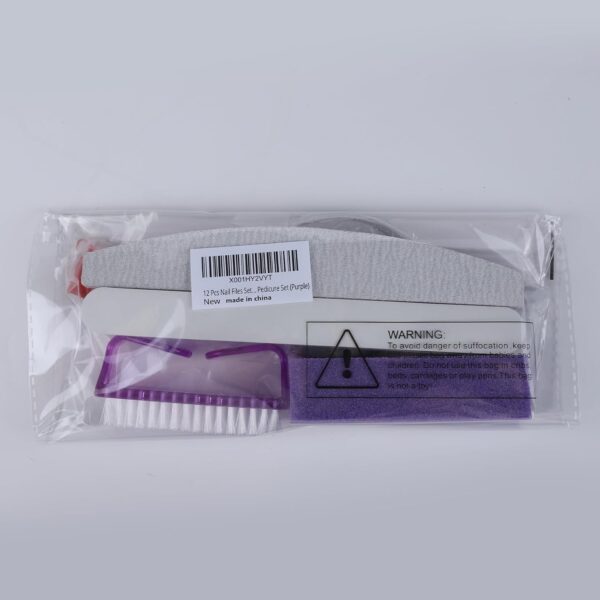 12 Pcs Nail Files & Buffer Block Set, FANDAMEI Cuticle Nippers with 100/180 Emery Boards Nail Buffer Kit Cuticle Pusher Toenail Lifter Cuticle Peeler Scraper Nail Brush for Manicure & Pedicure Tools