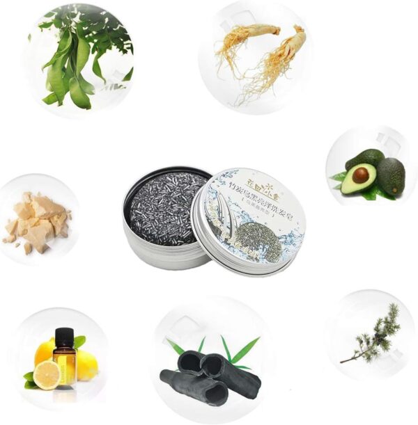 Spartan Gray Hair Reverse Bar Organic Grey Hair Shampoo Bar for Men and Women Hair Darkening and Coverage White Hair Repair Soap１pc