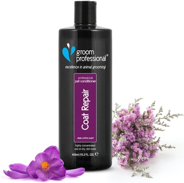 GROOM PROFESSIONAL Coat Repair Dog Conditioner - Repairing Conditioner for Dogs with Damaged Hair- Perfect for Dry and Itchy Skin - Softens Coat & Adds Condition, 450ml