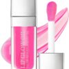 AOOWU Plumping Lip Oil Tinted, Moisturizing Lip Oil Long Lasting Nourishing Lip, Hydrating Lip Gloss Tint Lipstick for Women, Glitter Shine Liquid Lipstick, Lip Glaze Makeup Cosmetic