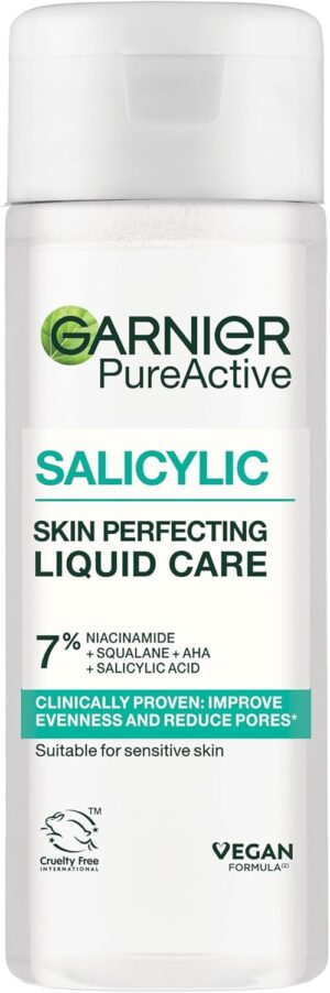 Garnier Salicylic Skin Perfecting Liquid Care 7% [Niacinamide + Squalane + Aha + Salicylic acid] 120ml