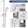 MORADO Thermostatic Bath Shower Mixer Tap Set,Bathtub Shower Mixer Tap with with Shower Riser Kit,(1x Hand Shower,1x Shower Rail 70cm, 1x Shower Hose 1.5m,1x Deck Mounted Bath Shower Tap),Chrome