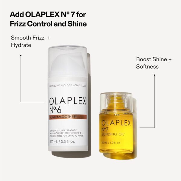 Olaplex No. 6 Bond Smoother, Leave-In Styling Hair Cream Treatment, Smooths, Conditions, & Strengthens, Frizz Control for Up to 72 Hours, For All Hair Types, 100ml
