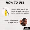 got2b Glued 4 Brows & Edges Gel 2 in 1 16ml, Screaming Hold Brow Gel, Clear Eyebrow Gel for Long-Lasting Looks, Strong Holding Brow Gel got2b, Vegan Formula*, Naturally Derived Ingredients