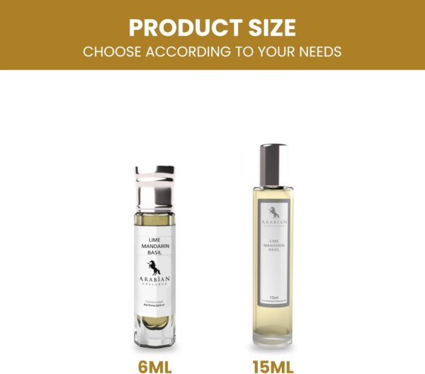 Arabian Opulence FR187 LIME, MANDARIN AND BASIL Roll-on Perfume Oil | Concentrated Fragrance Body Oil | Long Lasting Oil Based Perfume for Unisex | Alcohol-Free Travel Size Bottle (6ml)