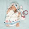 Yookidoo Baby Bath Elephant Shower Head Gift Set - Includes Hooded Towel & Hanger - Control Water from 2 Elephant Trunk Knobs in Tub or Sink Newborns, Toddlers, Boys, Girls (Blush Pink)