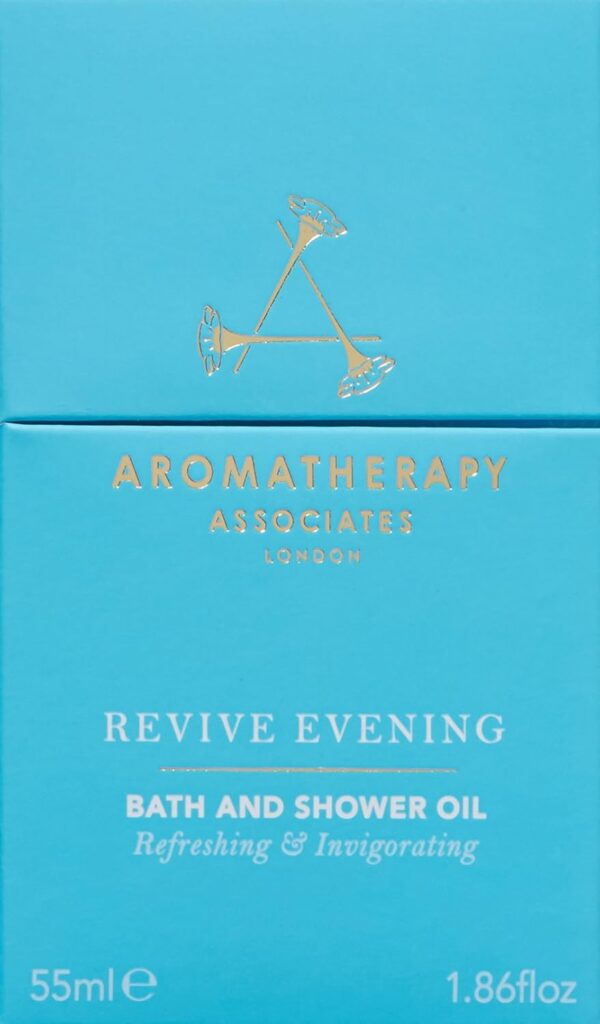 Aromatherapy Associates Bath and Shower Oil, Luxury Spa, Natural Bath, Bath Oil, Vegan, Cruelty Free, Environment Friendly (Revive Evening Bath and Shower Oil 55ml)