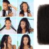 FASHION IDOL Afro Kinkys Bulk Human Hair for Dreadlock Extensions 16 Inches 1 Pack 50 Gram Natural Black Loc Repair Afro Kinky Braiding Human Hair for Locs 1.8 Oz