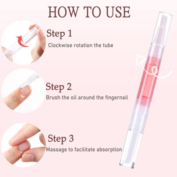 Cuticle Oil Pen for Nail Care,8PCS Nail Oil Pen with Natural Ingredients Revitalize Pen Gel Manicure Pedicure nail art Treatment (Mix)