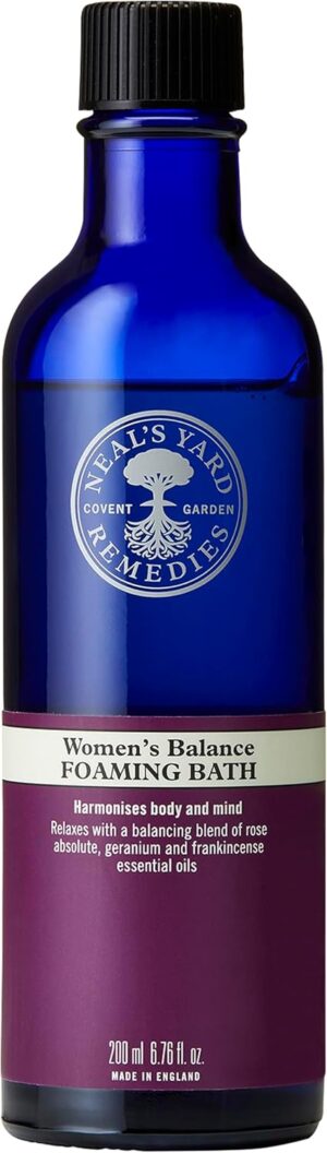 Neal's Yard Remedies | Women's Balance Foaming Bath | Body Wash Gifts for Women | Gentle Plant-Based Cleansers Infused with a Balancing Blend of Essential Oils | 200ml