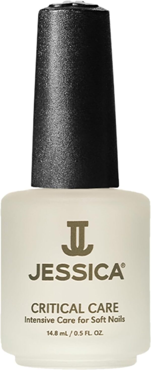 JESSICA Critical Care Base Coat, Nail Varnish Strengthener, Intensive Care for Soft and Weak Nails, Enriched with Protein KSW and Calcium, 14.8ml