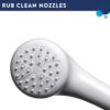 Croydex Secura Shower Head and Hose for Taps, 1750mm Hose Length, Suitable for High and Low Pressure Systems, Tap Shower Attachment, Compatible with Most Round or Oval Basin Taps, White