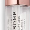 Revolution Beauty London Pout Bomb Plumping Gloss, High Shine, Rich Pigment, Soft Tingle Effect, Glaze Clear