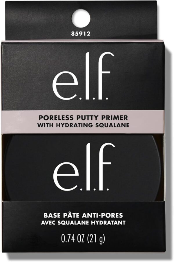 e.l.f. Putty Primer, All Day Wear, Velvet Texture, Poreless Effect, Universal Sheer, Poreless, 21 g (Pack of 1)