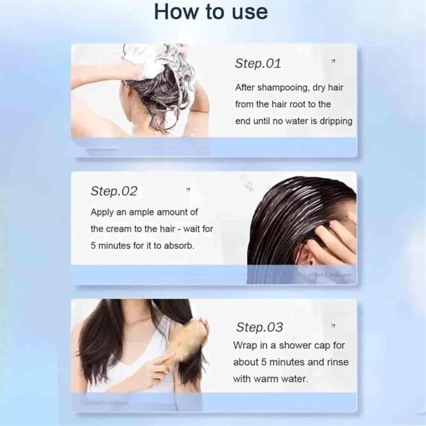 Polypeptide Keratin Hydrating Smoothing Hair Damage Repair Cream, Keratin Hair Mask, Nourishing & Conditioning Leave-In Deep Conditioner, for Dry & Damaged Hair (1PCS)