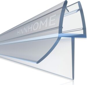 HNNHOME® Rubber Plastic Bath Shower Screen Seal Strip For 8-10mm Glass Door Straight up to 20mm Gap