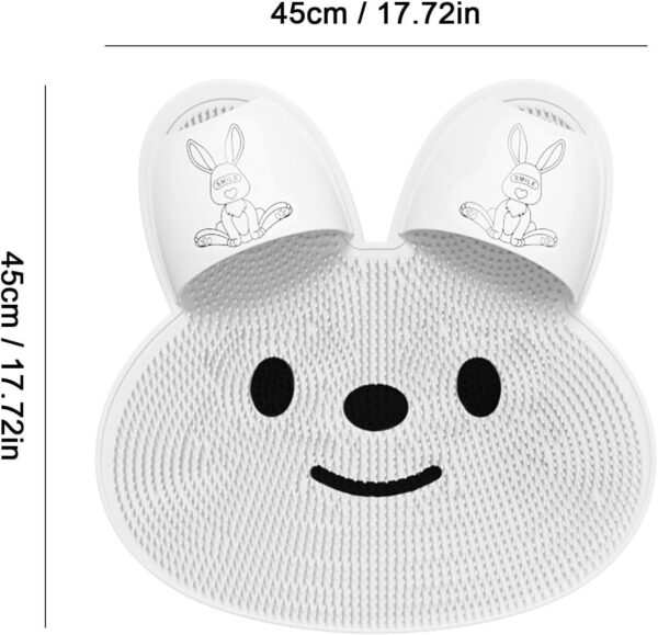 Foot Cleansing Mat - Shower Foot Cleaner, Foot exfoliiating Mat | Silicone Shape Back Scrubber Bath Massage Mat with Non-Slip Suction Cups, Foot Massage Mat for Exfoliation of Body, Arms
