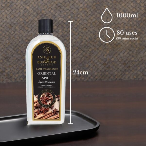 ASHLEIGH & BURWOOD | Oriental Spice Lamp Fragrance | 1000 ml | Made in the UK | Spicy & Woody Scent