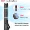 Hair Straightener and Curler 2-in-1, 360° Airflow Styler Curling Iron, 1.25 Inch Curling Wand, 20 Million Negative Ion Hair Care, 5 Temps & Auto Off, Dual Voltage (Black)