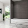 700x1400mm Pivot Shower Bath Screen 1 Fold Folding Bath Shower Screen