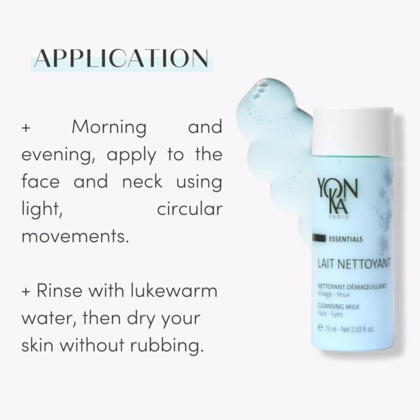 Cleansing Milk Yonka 75ml | 98% Natural Origin Gentle Makeup Remover Milk | Moisturises and Rebalances Skin | All Skin Types, Water Rinsing | Botanical Blend and Brown Algae (Travel Size)