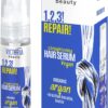 Victoria Beauty 1,2,3! Repair! Keratin Hair Treatment Leave-In Conditioner Serum for Dry and Damaged Hair with Argan, Castor Oil, and Biotin - Repairing, Smoothing, Growth Promoting, 30ml